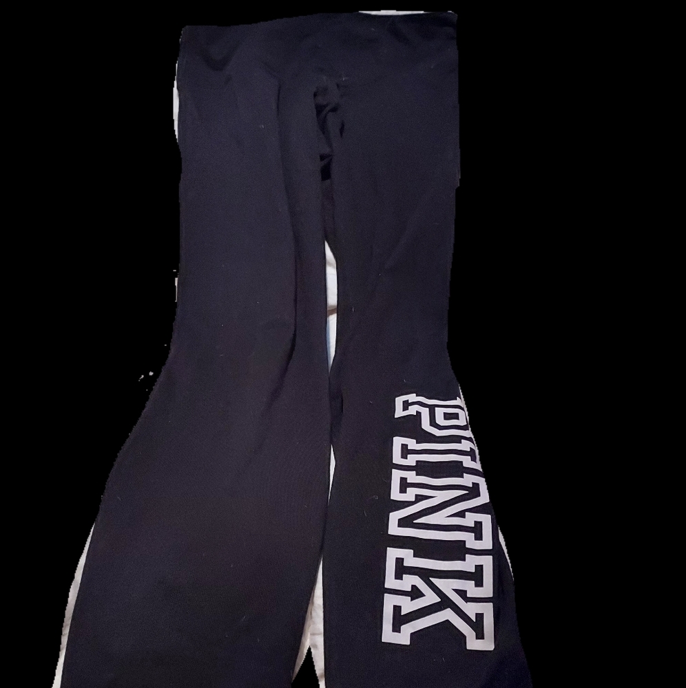 Vs pink fleece-lined leggings (L)